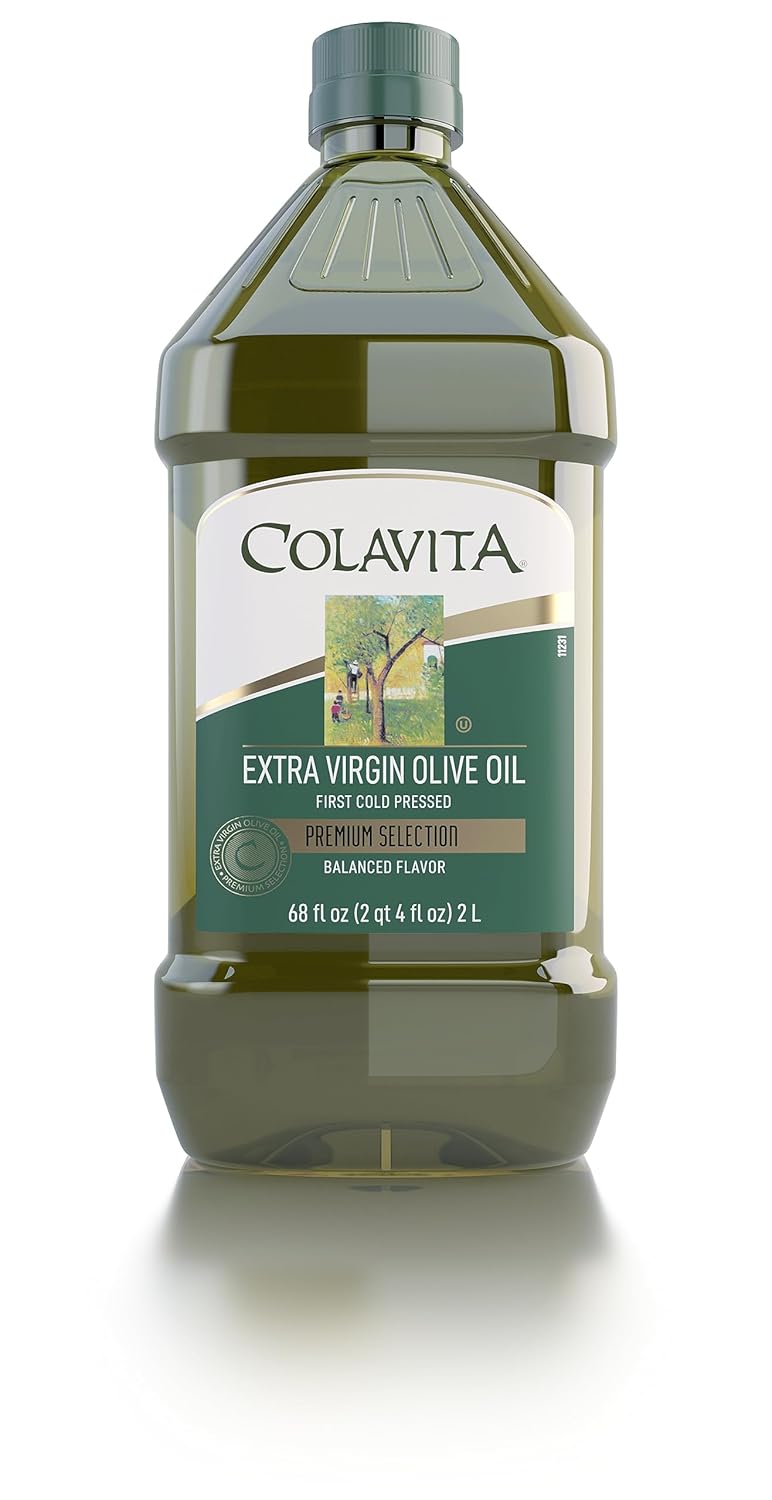 Colavita Premium Selection Extra Virgin Olive Oil, First Cold Pressed — 68 fl oz (2 L) — Mediterranean blend from Mediterranean blend