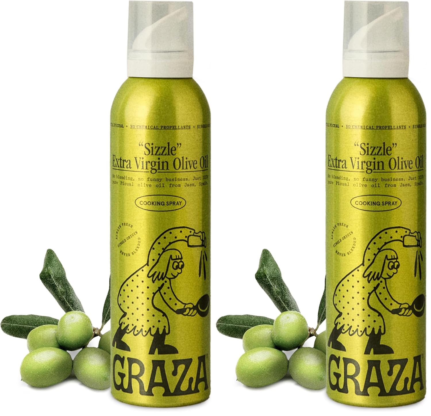 Graza Sizzle Extra Virgin Olive Oil Spray — Cooking Oil — Picual from Andalusia